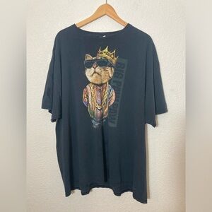 Fruit of the loom Size 3TG 3X king cat big paw paw graphic tshirt 100% cotton